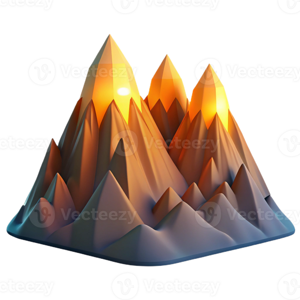 vibrant creative wonderful vintage A Majestic Mountain Range at Sunset exclusive detailed png