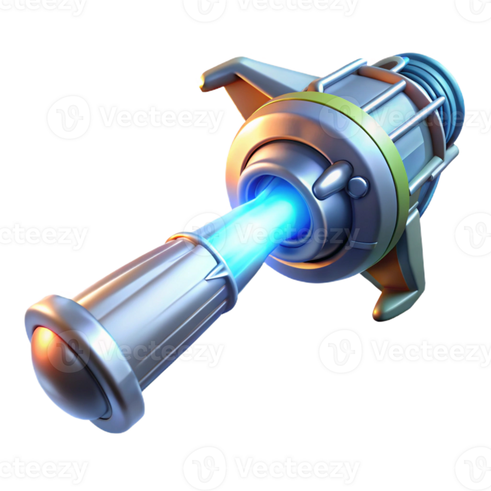 wonderful minimalist A futuristic weapon firing a beam of pure energy, illuminated by a blinding white flash, in a science fiction style detailed png