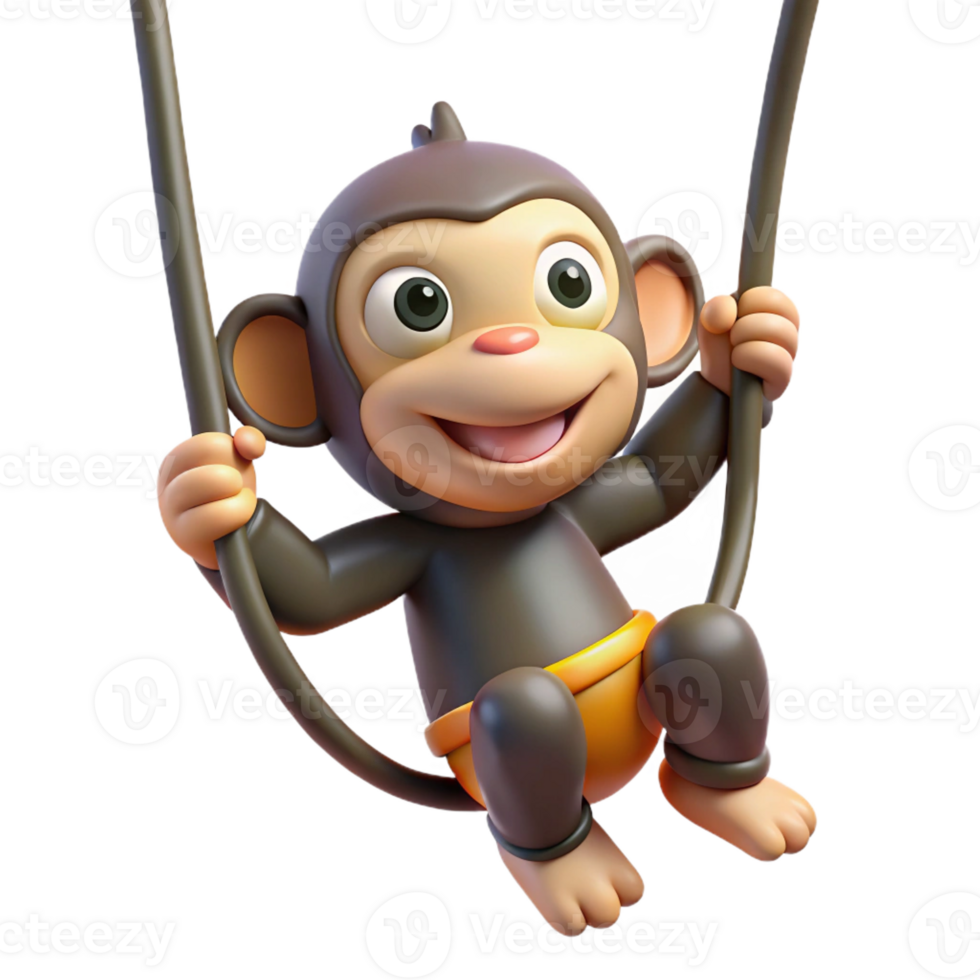 beautiful modern impressive modern A Playful Chimpanzee Swinging Through the genuine exclusive png