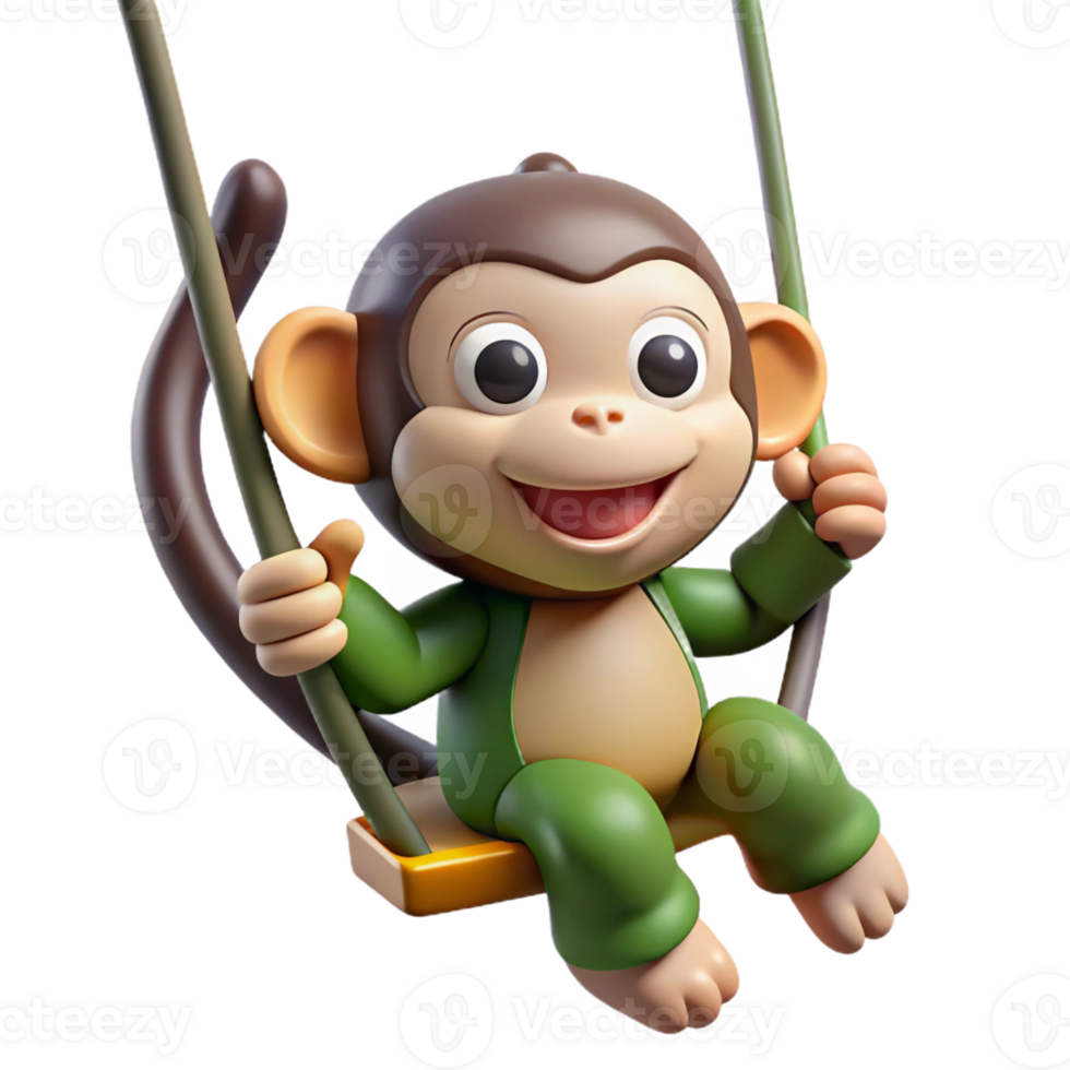extraordinary vintage extraordinary abstract A Playful Chimpanzee Swinging Through the authentic exclusive png