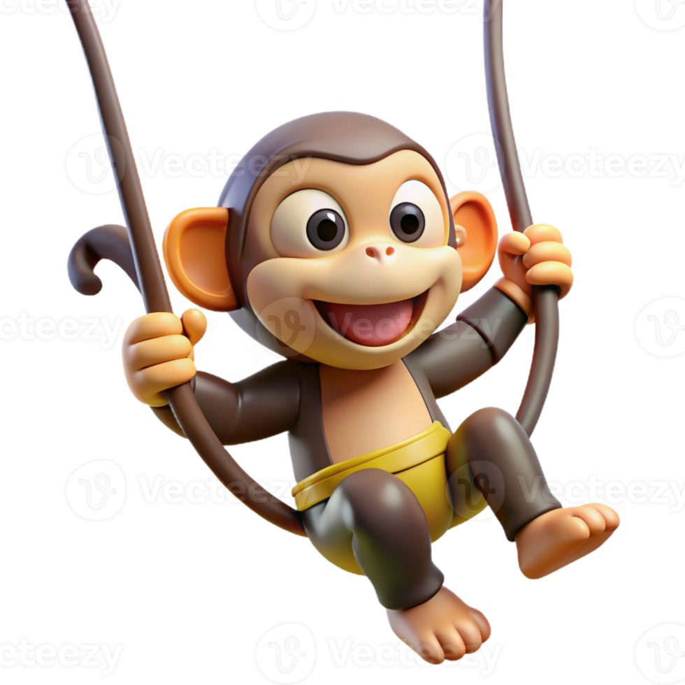 extraordinary abstract magnificent traditional A Playful Chimpanzee Swinging Through the genuine 4K png