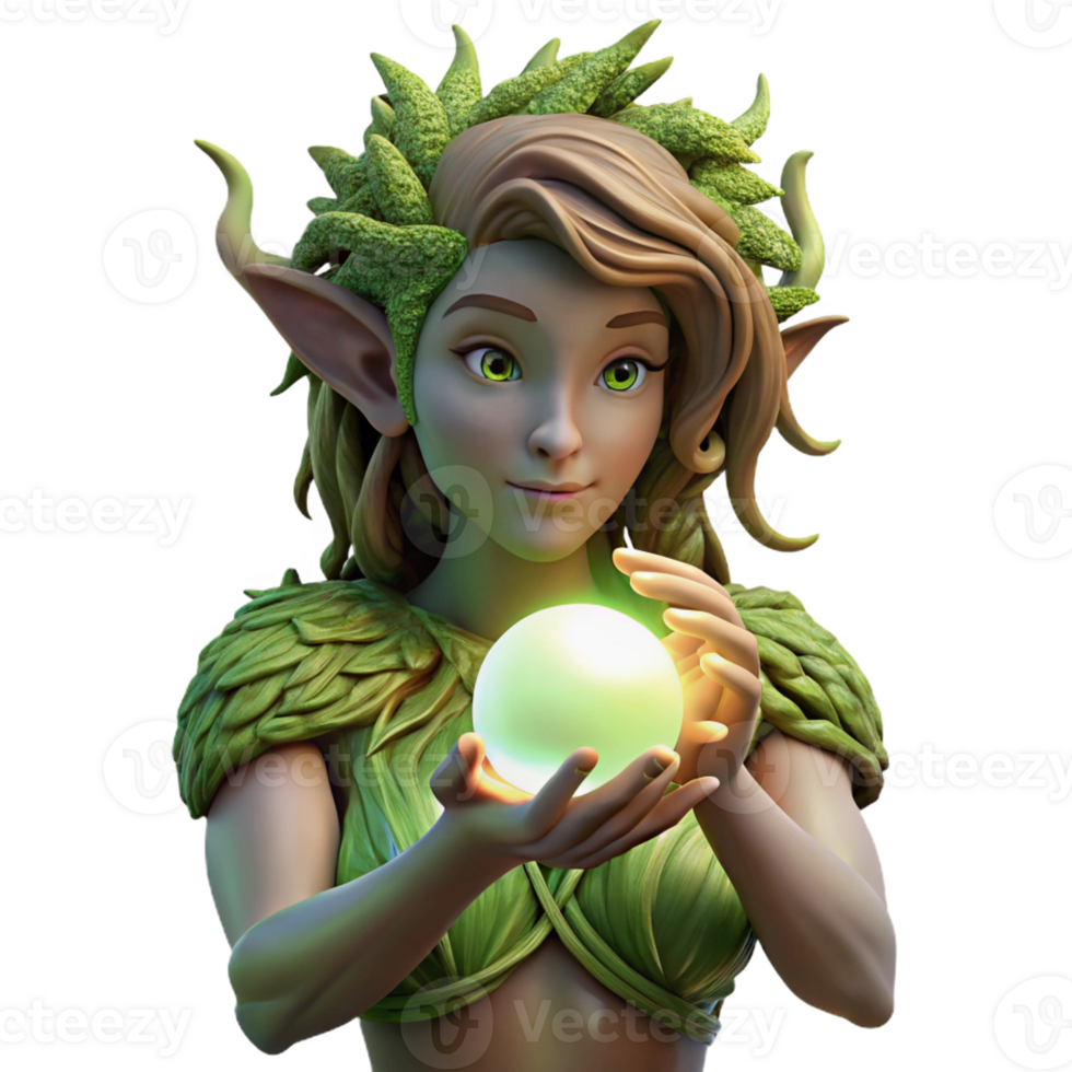 impressive rustic elegant creative A Serene Dryad with Bark Like Skin and premium detailed png