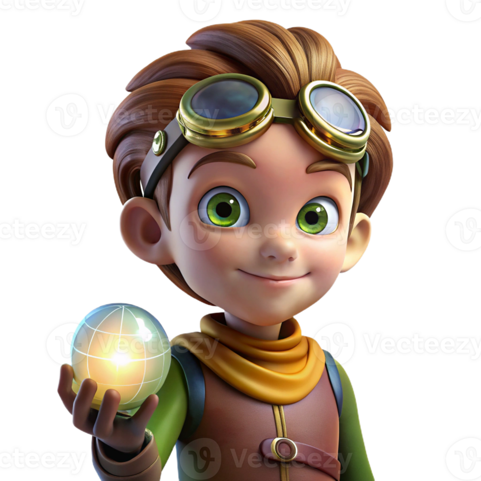 beautiful minimalist impressive modern Steampunk Child with high resolution genuine png