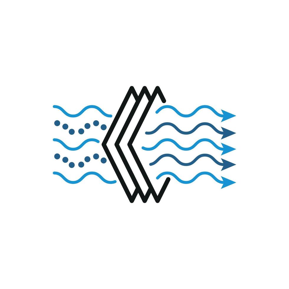 Air Purifier and Air Filter Line Icons. Solid Particle Filter, Dust Cleaner, HEPA Filtration, Allergen Remover, Illustration vector