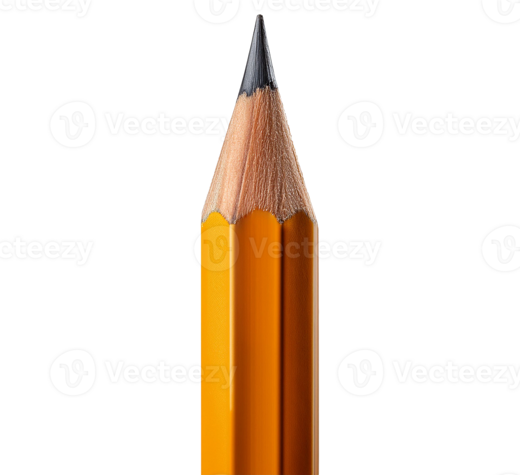 An isolated pencil is shown on a transparent background png