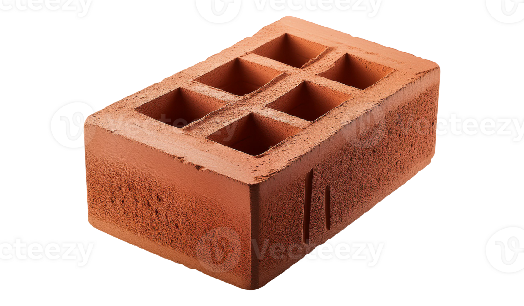 Isolated brick block on a transparent backgroud png