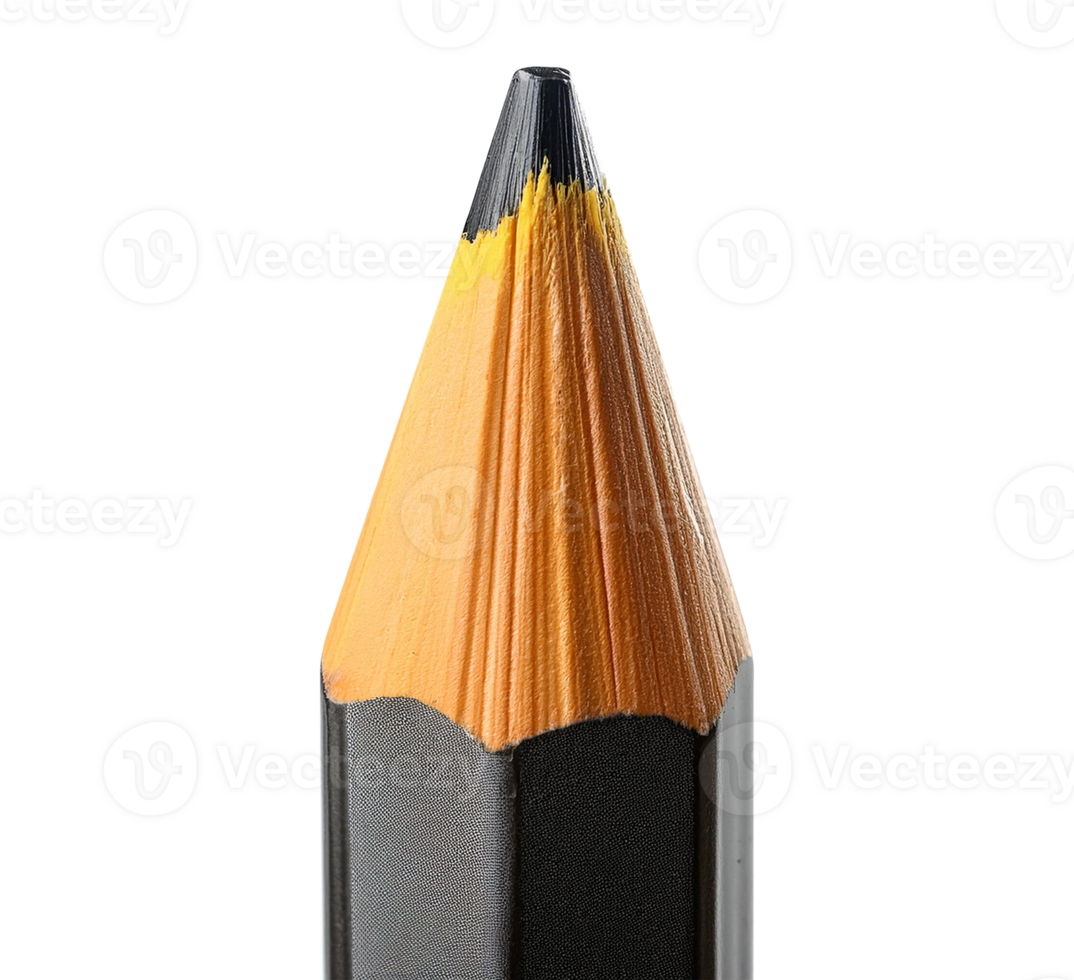 Isolated a close up of a pencil on transparent background png