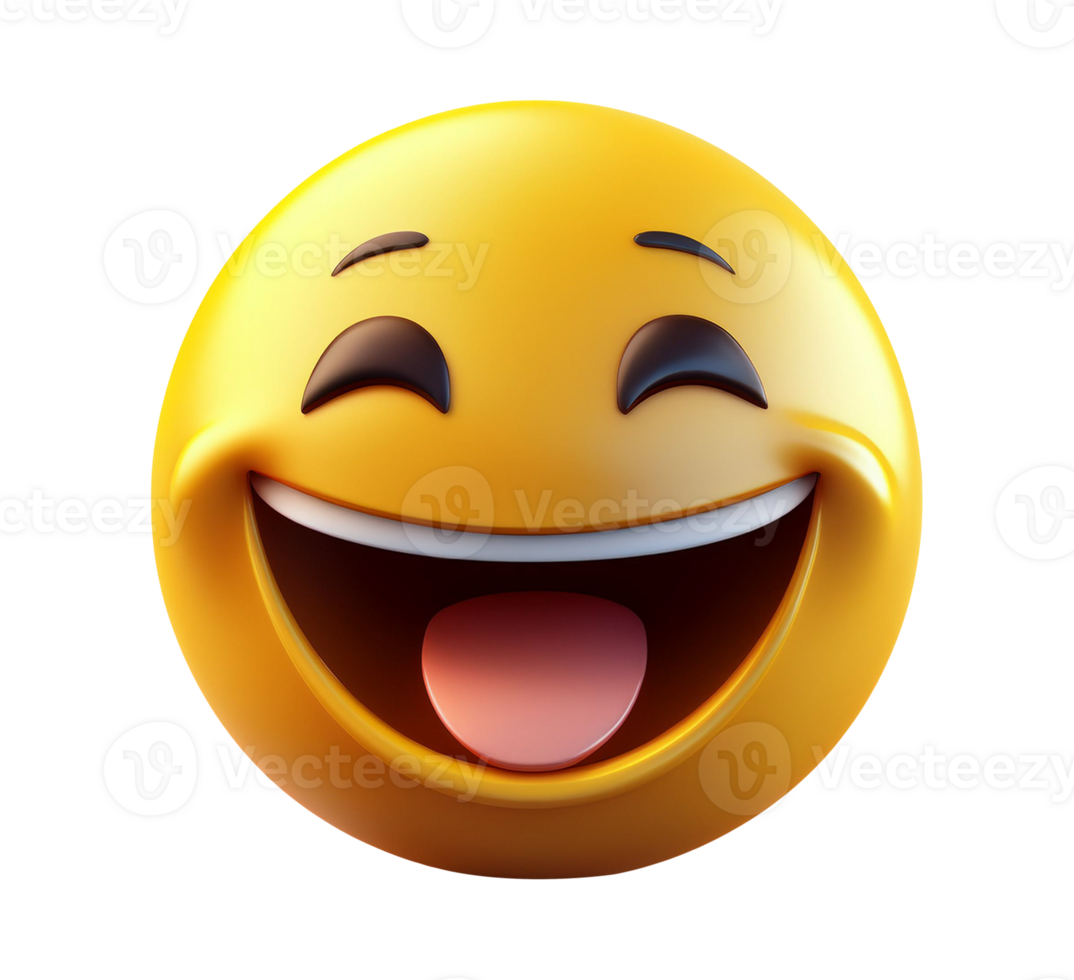 Isolated a smiling emoticion with a transparent background png