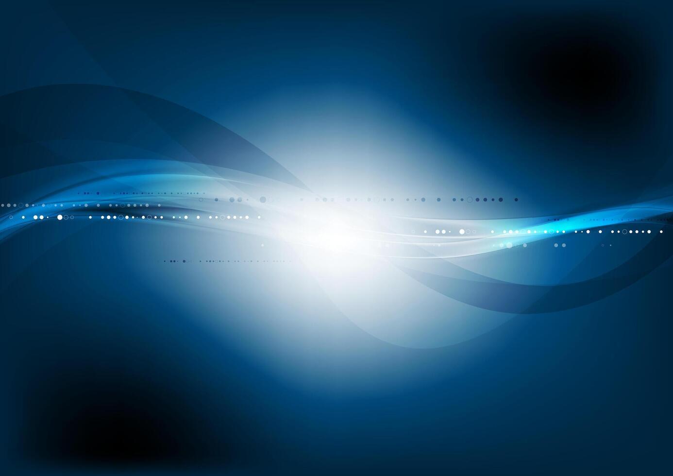 Dark blue wavy technology background vector