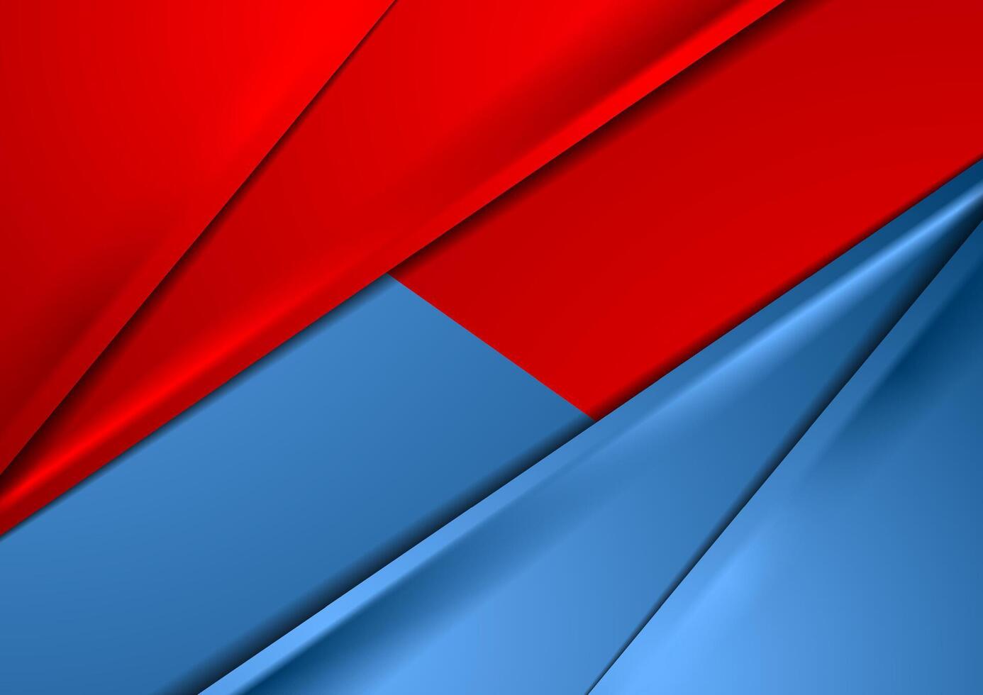 Abstract red and blue smooth contrast background vector