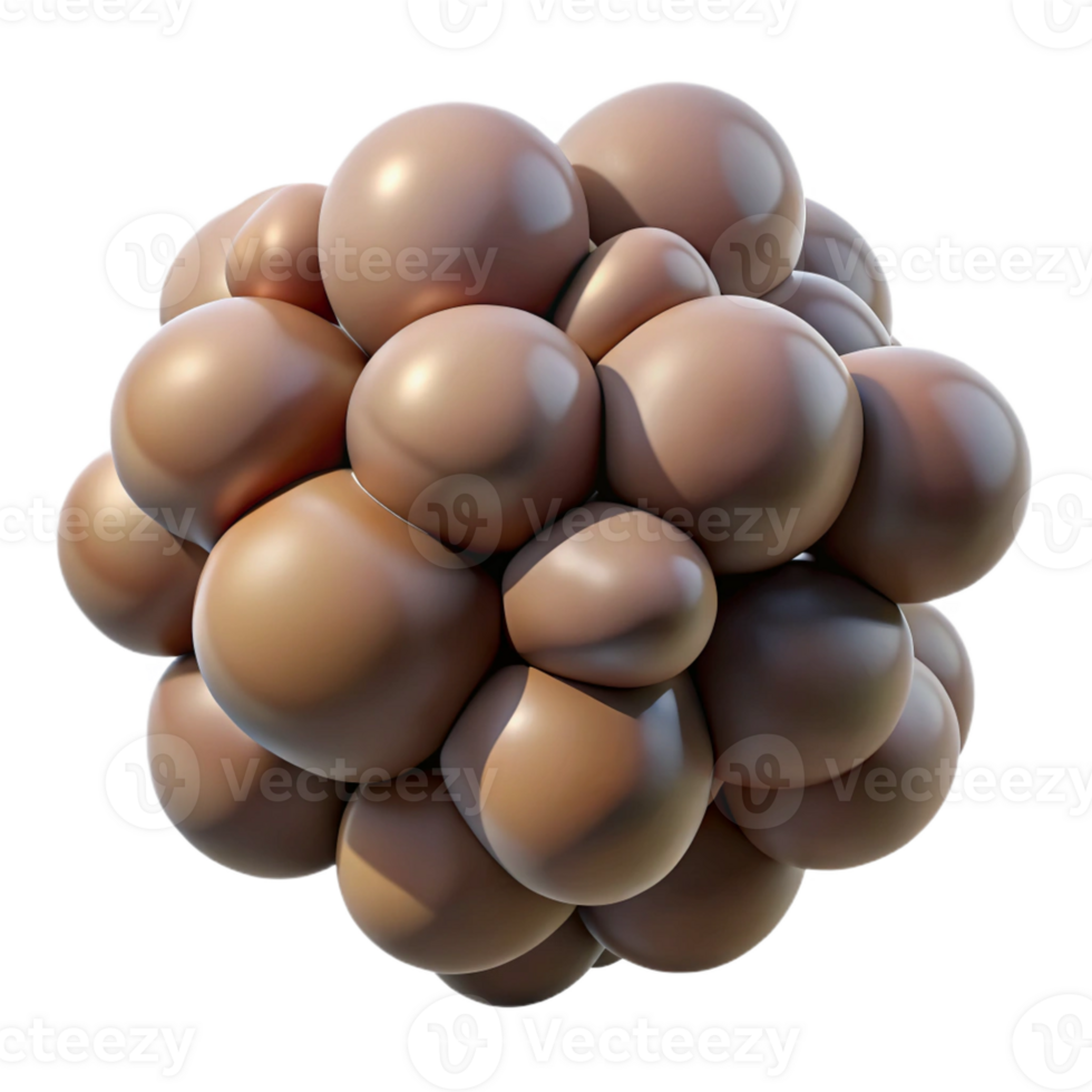 stunning classic A cluster of amorphous blobs in muted, earth-toned hues, with a matte, textured surface authentic png