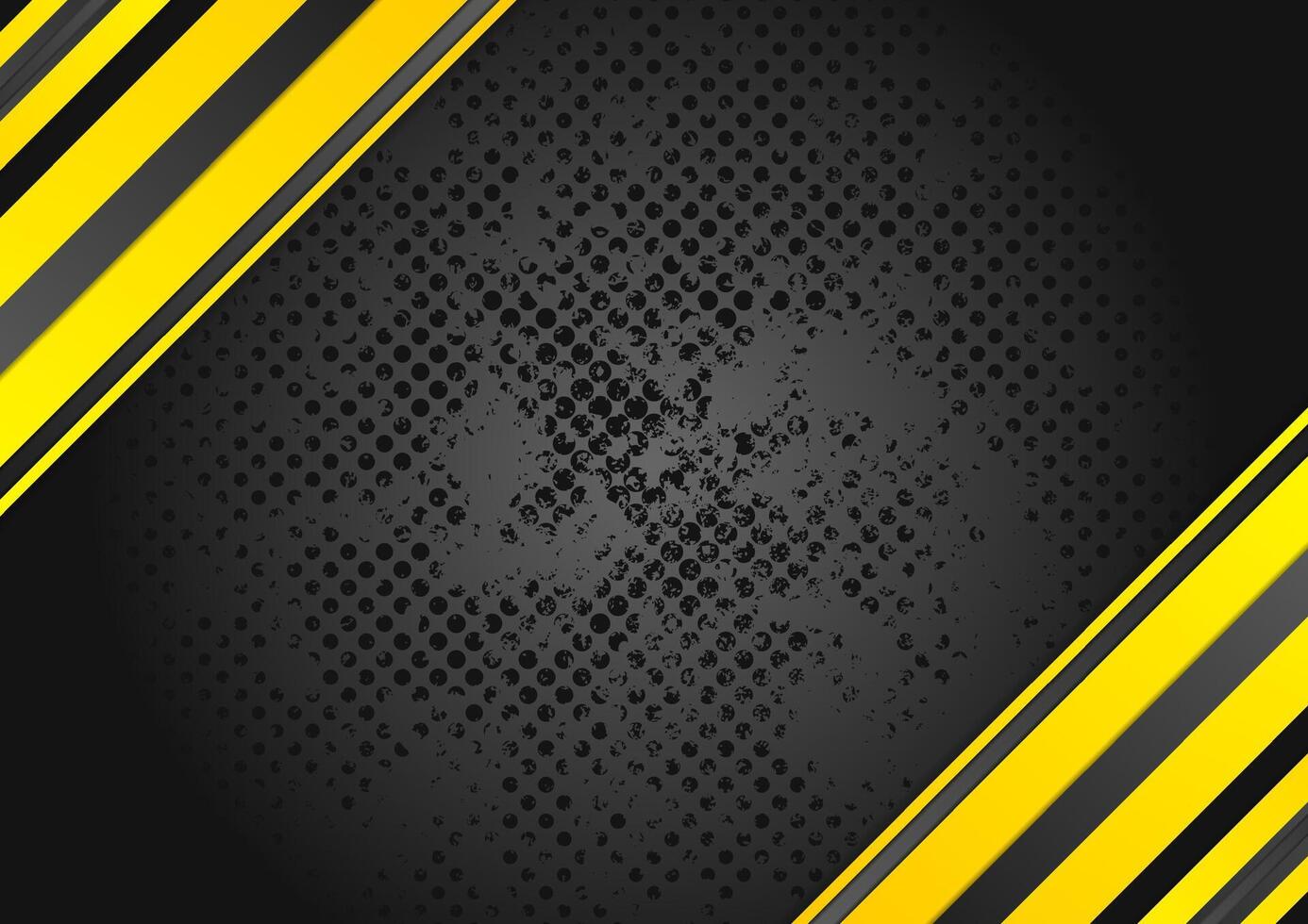 Orange abstract stripes on black grunge background vector