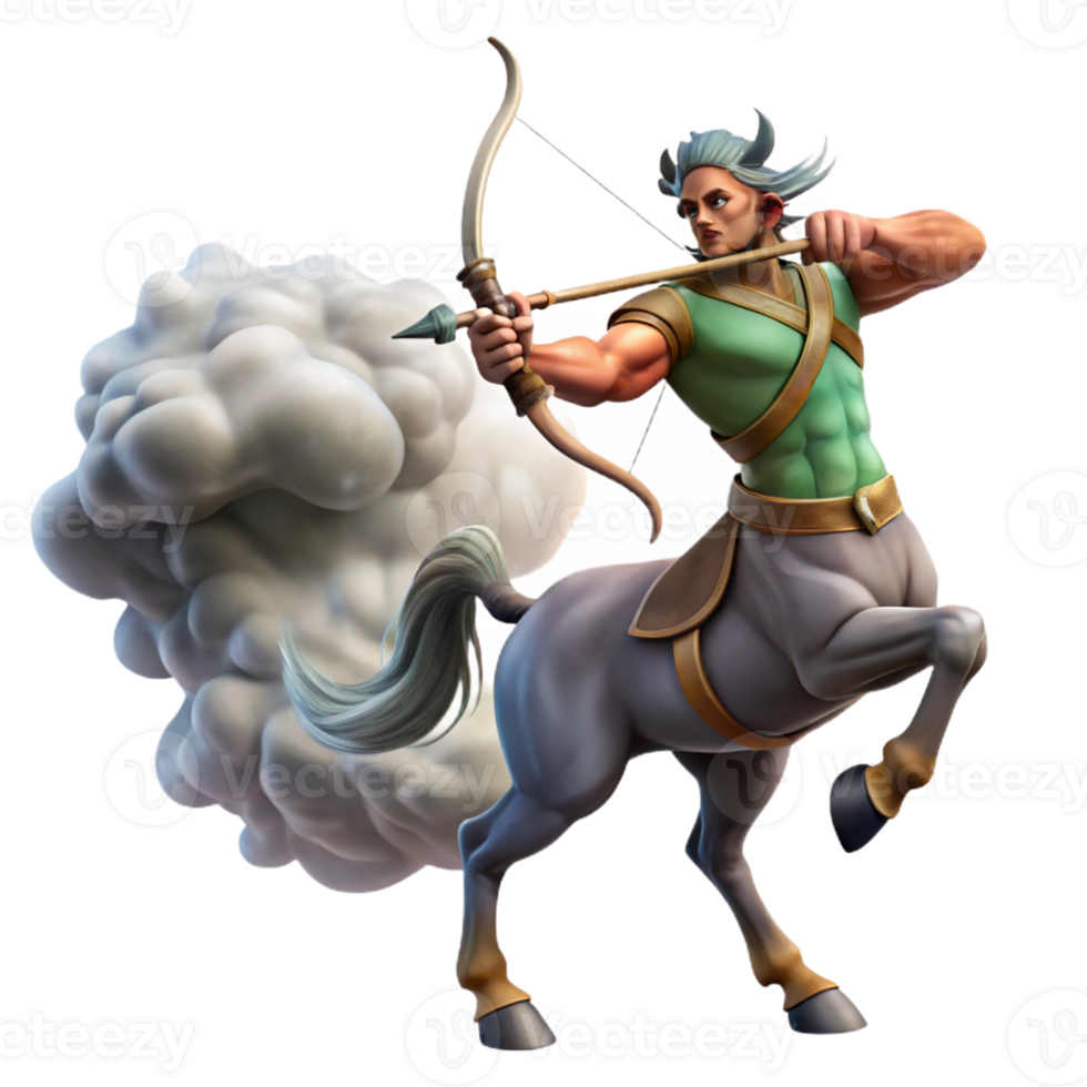 dramatic modern A Powerful Centaur Archer Aiming His Bow genuine png
