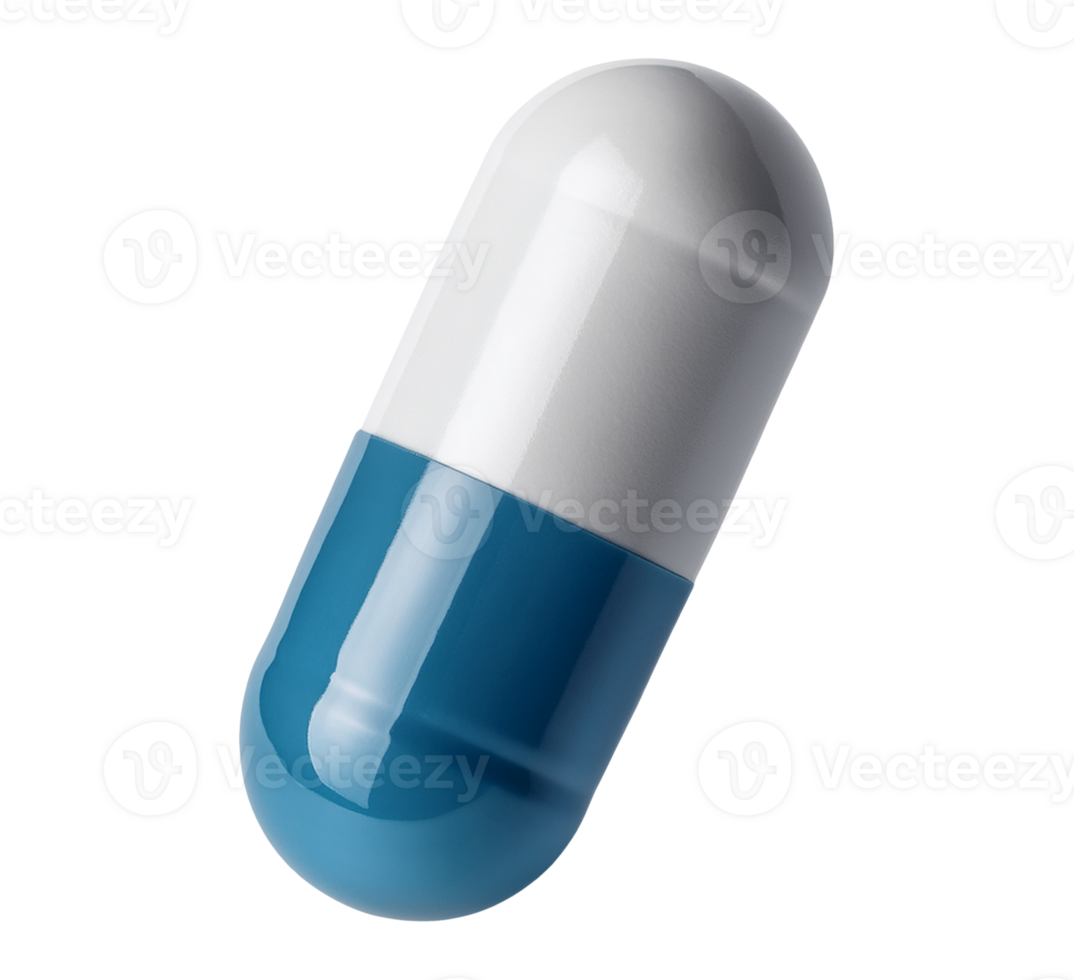A pill with blue and white stripes on it png
