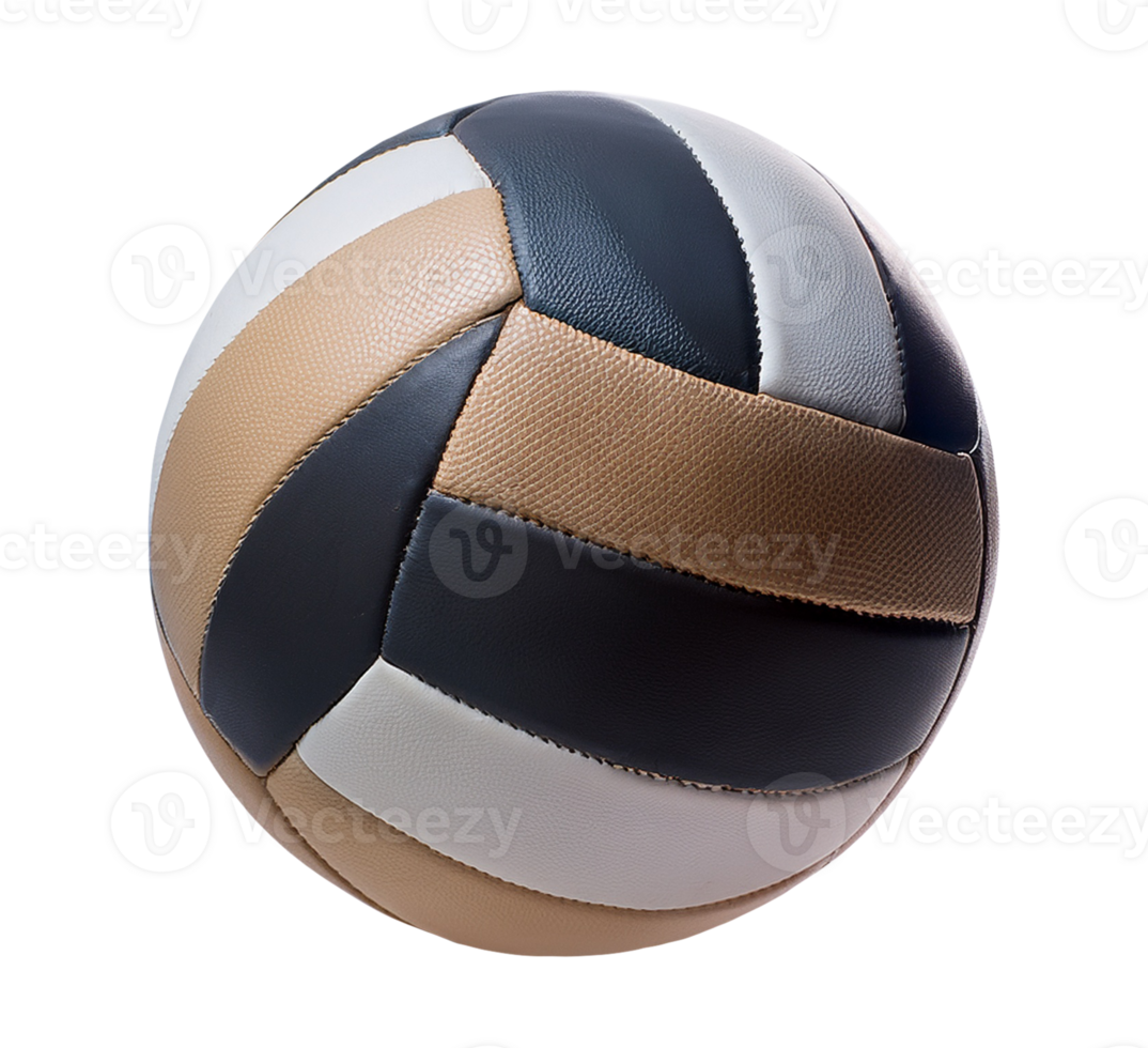 Isolated volleyball ball is shown on transparent background png