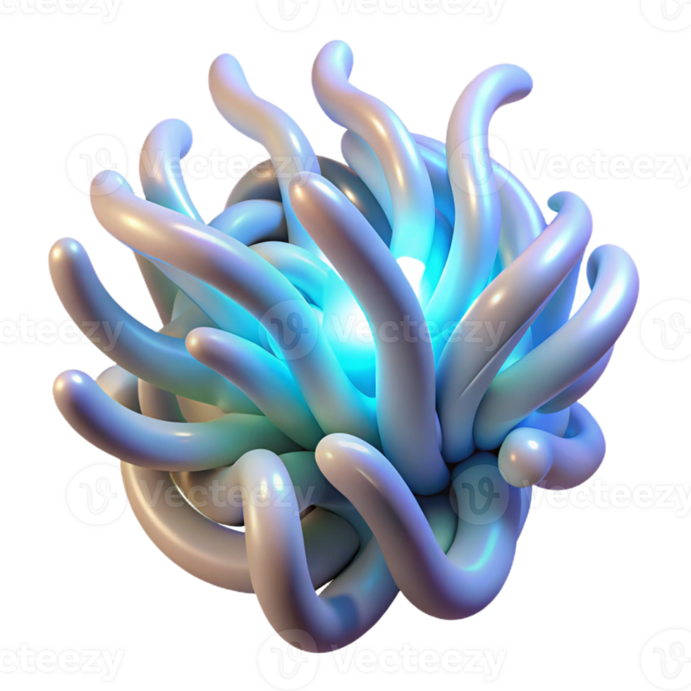 extraordinary creative magnificent creative Intertwined Bioluminescent Tendrils original detailed png