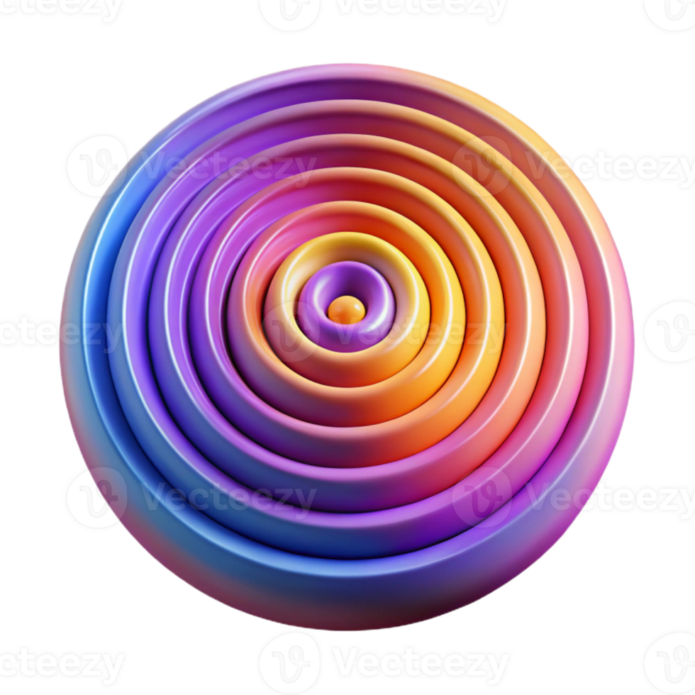 elegant minimalist A field of pulsating, concentric circles, emanating outwards in waves of vibrant color, with a hypnotic, Op Art aesthetic genuine png