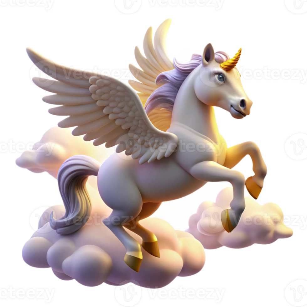 extraordinary minimalist vibrant minimalist A Winged Pegasus Soaring Through a Cloudy genuine 4K png