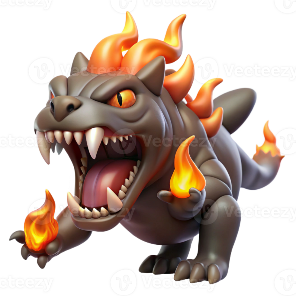 vibrant traditional wonderful creative A Monstrous Chimera Breathing Fire Its exclusive original png