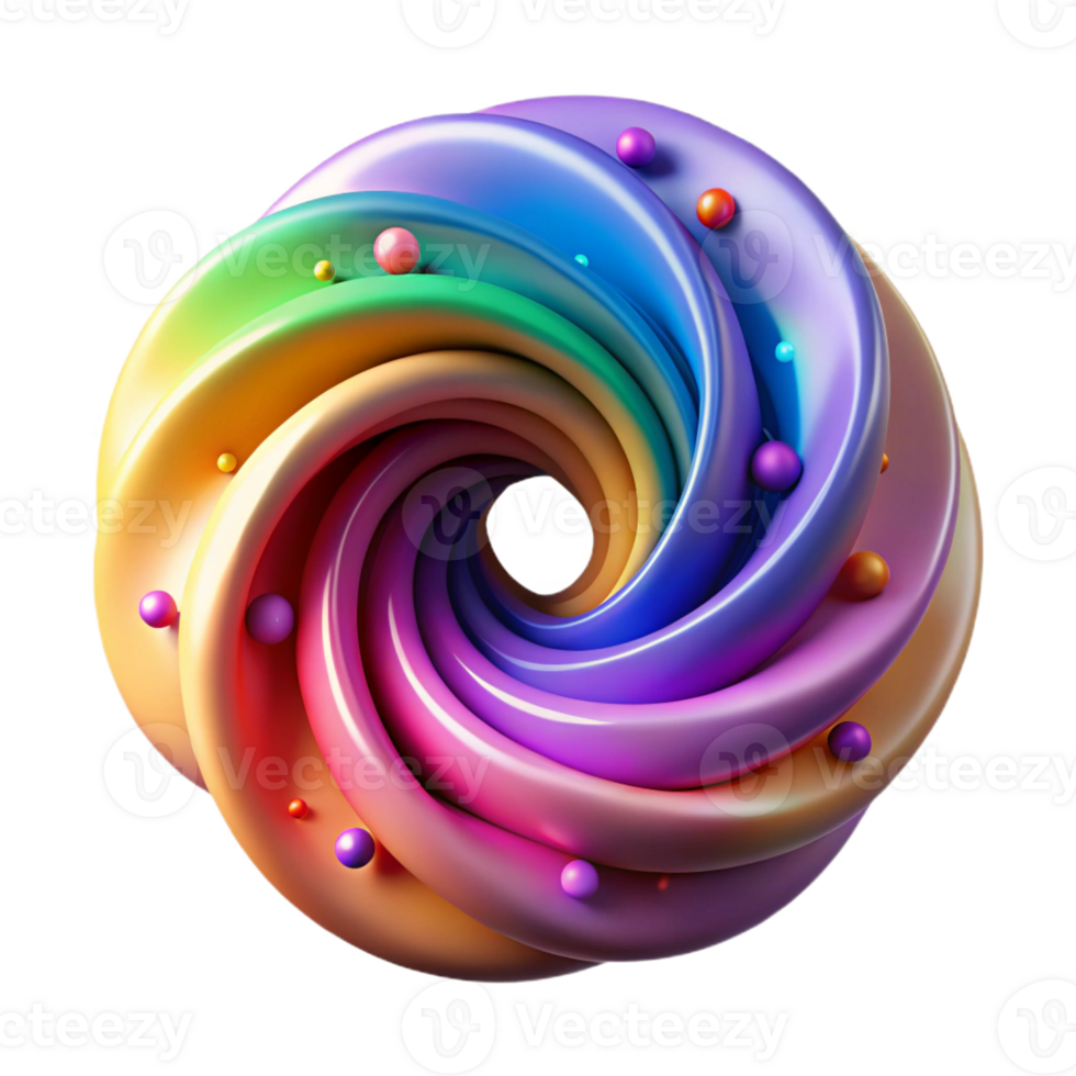beautiful abstract A dynamic swirl of colorful particles, forming a vortex-like shape, with a motion blur effect, in a futuristic, particle physics style high quality png