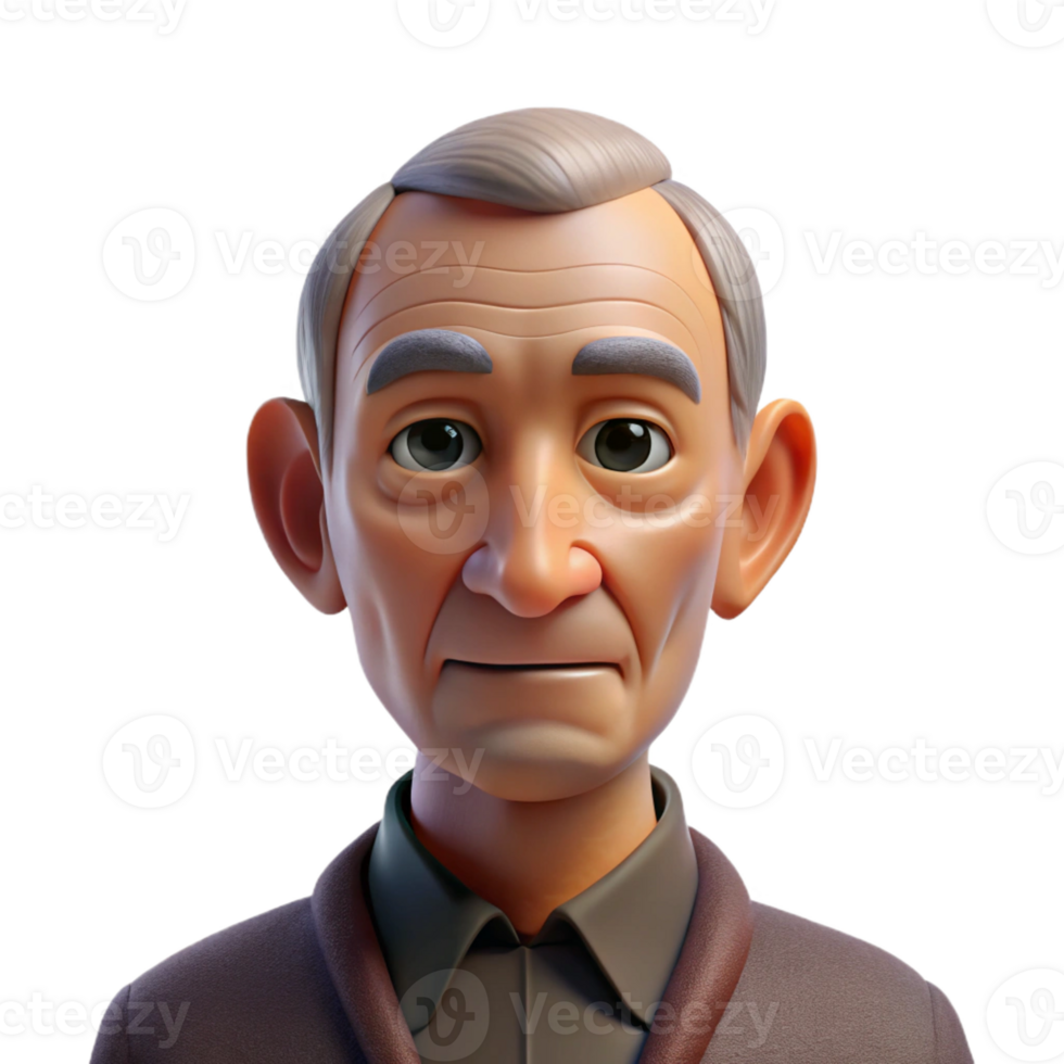 serene abstract Portrait of an elderly man with deep wrinkles and a wise gaze, illuminated by a single overhead spotlight, hyperrealistic style exclusive png