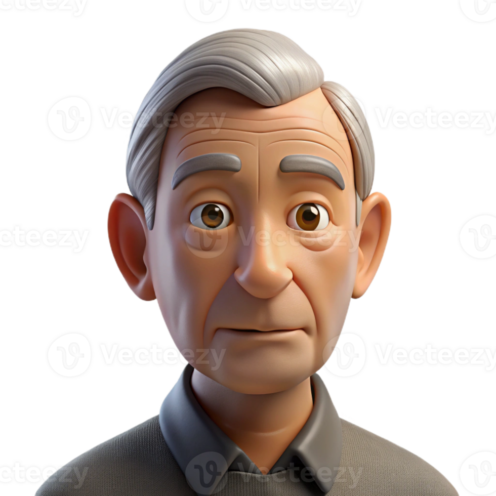 serene traditional Portrait of an elderly man with deep wrinkles and a wise gaze, illuminated by a single overhead spotlight, hyperrealistic style exclusive png
