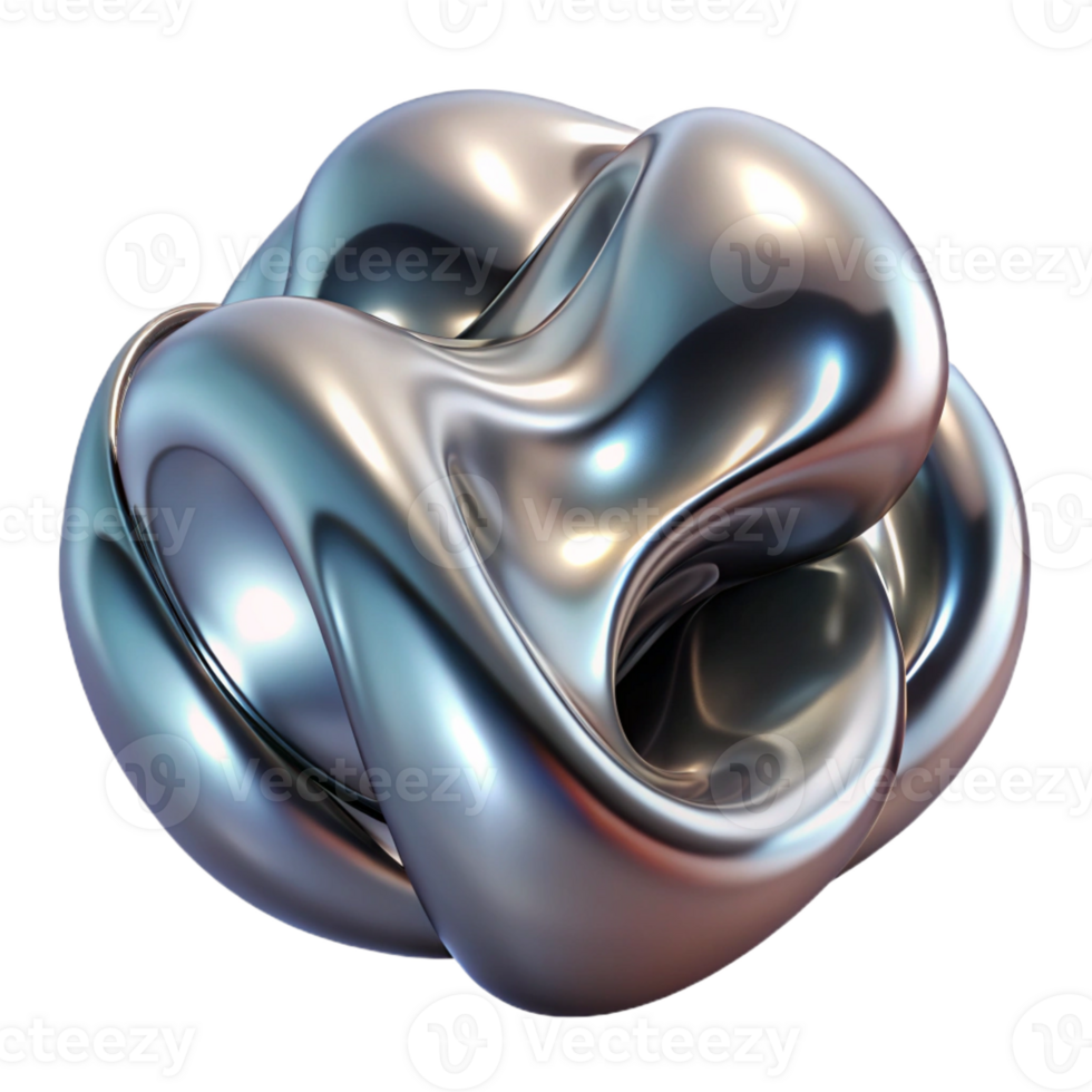 magnificent abstract A dynamic flow of liquid mercury, morphing and transforming into abstract forms, with a reflective, metallic texture, lit by a cool, silver light high resolution png