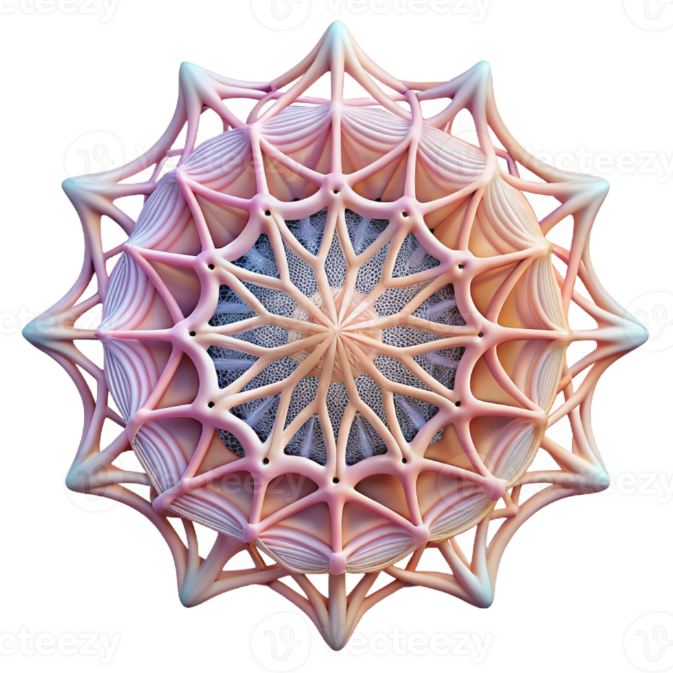 beautiful modern An intricate web of interwoven, thread-like lines, creating a delicate, lace-like pattern, in a soft, pastel palette, with a diffused lighting 4K png