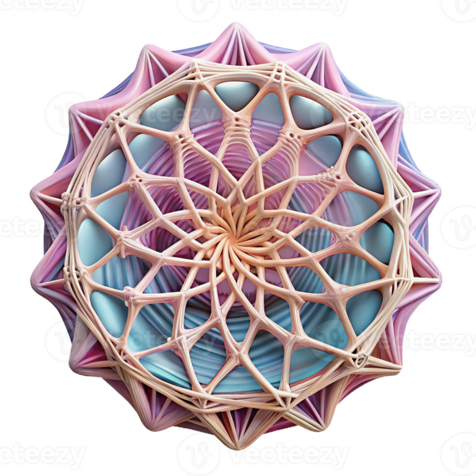 vibrant traditional An intricate web of interwoven, thread-like lines, creating a delicate, lace-like pattern, in a soft, pastel palette, with a diffused lighting high resolution png