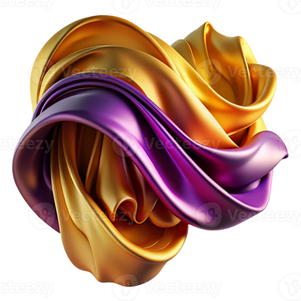magnificent traditional A cascade of flowing, fabric-like forms, in rich, jewel-toned colors, with a smooth, silky texture, illuminated by a warm, golden light detailed png