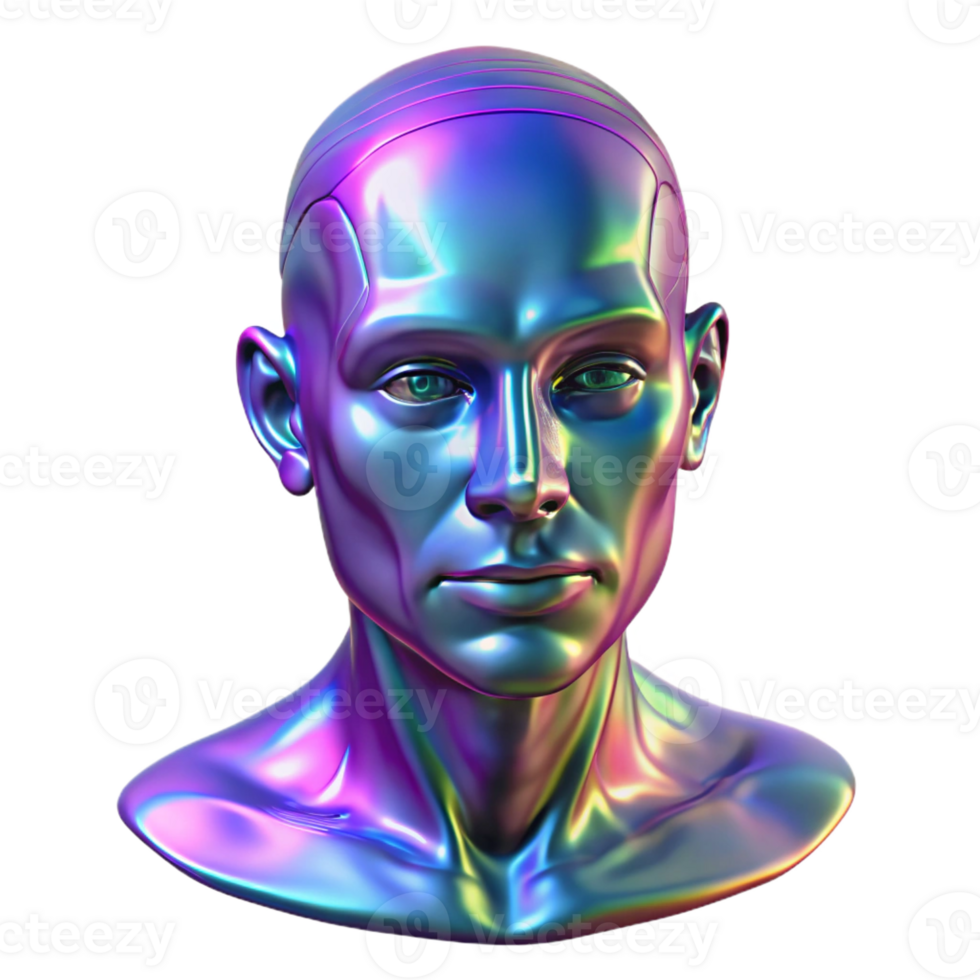 wonderful minimalist A holographic projection of a human face, glitching and distorting, bathed in flickering neon light, digital art style detailed png