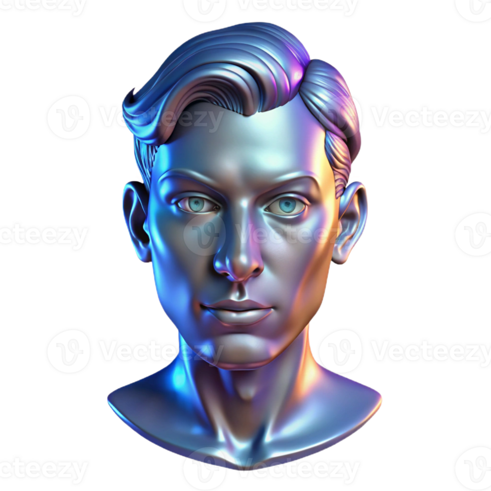 serene vintage serene traditional Portrait of a Man with a Face Made of high quality professional png