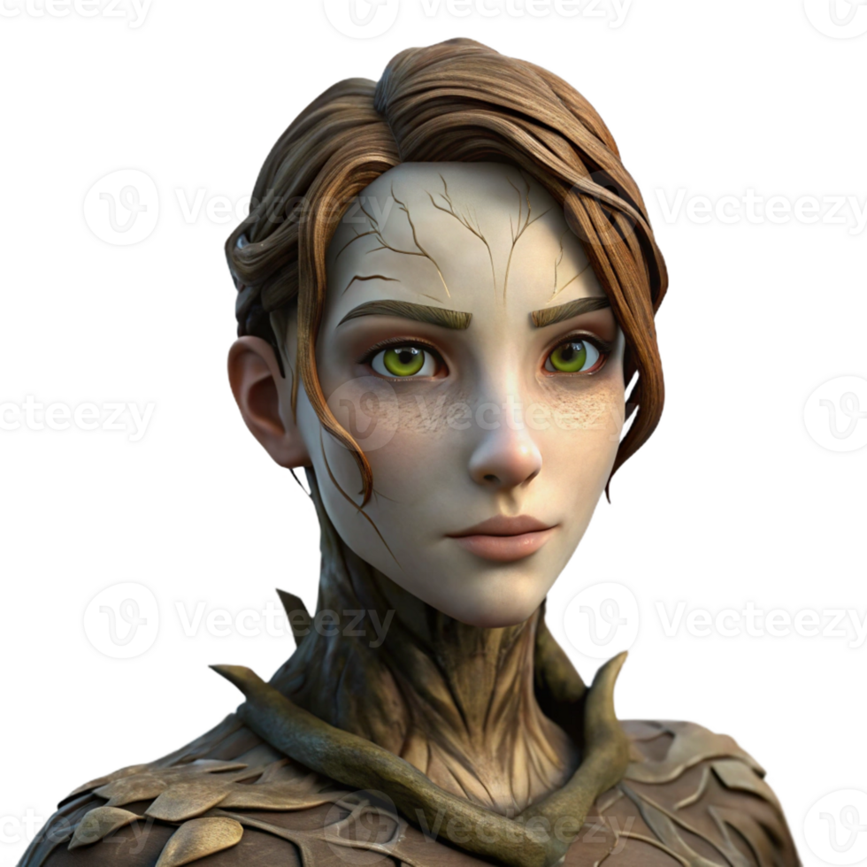 beautiful abstract Portrait of a Woman with Skin Textured genuine png