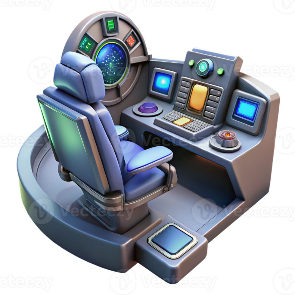 vibrant artistic dramatic creative A Spaceship Cockpit with a Complex Array genuine exclusive png