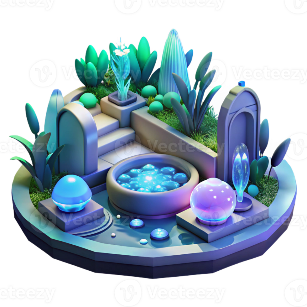 wonderful classic extraordinary creative A Futuristic Garden Filled with premium exclusive png