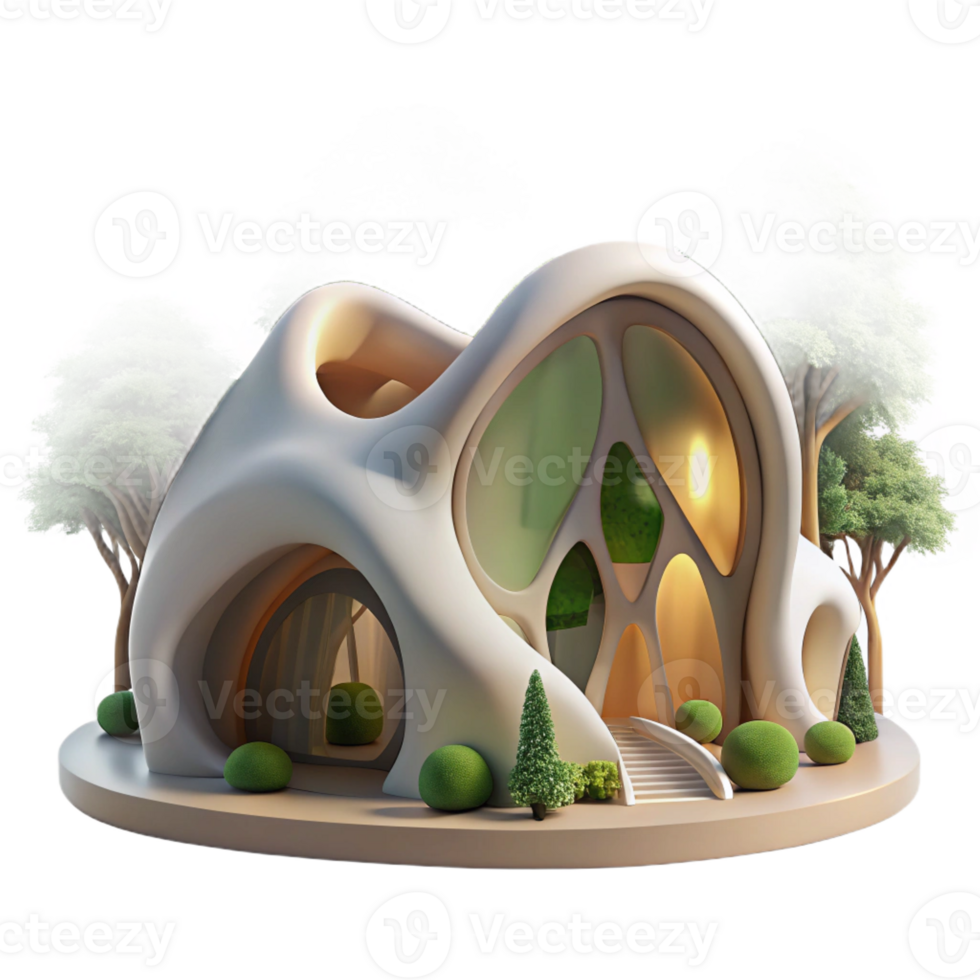 beautiful creative Organic Architecture Flowing Shapes high quality png