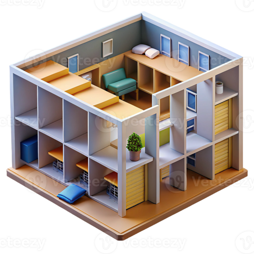 stunning contemporary Student dormitory, modular rooms, communal study areas, bright and airy design, student housing architecture high quality png