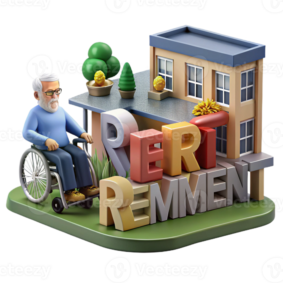 extraordinary traditional Retirement community, accessible design, communal gardens, comfortable and inviting atmosphere, senior living architecture authentic png