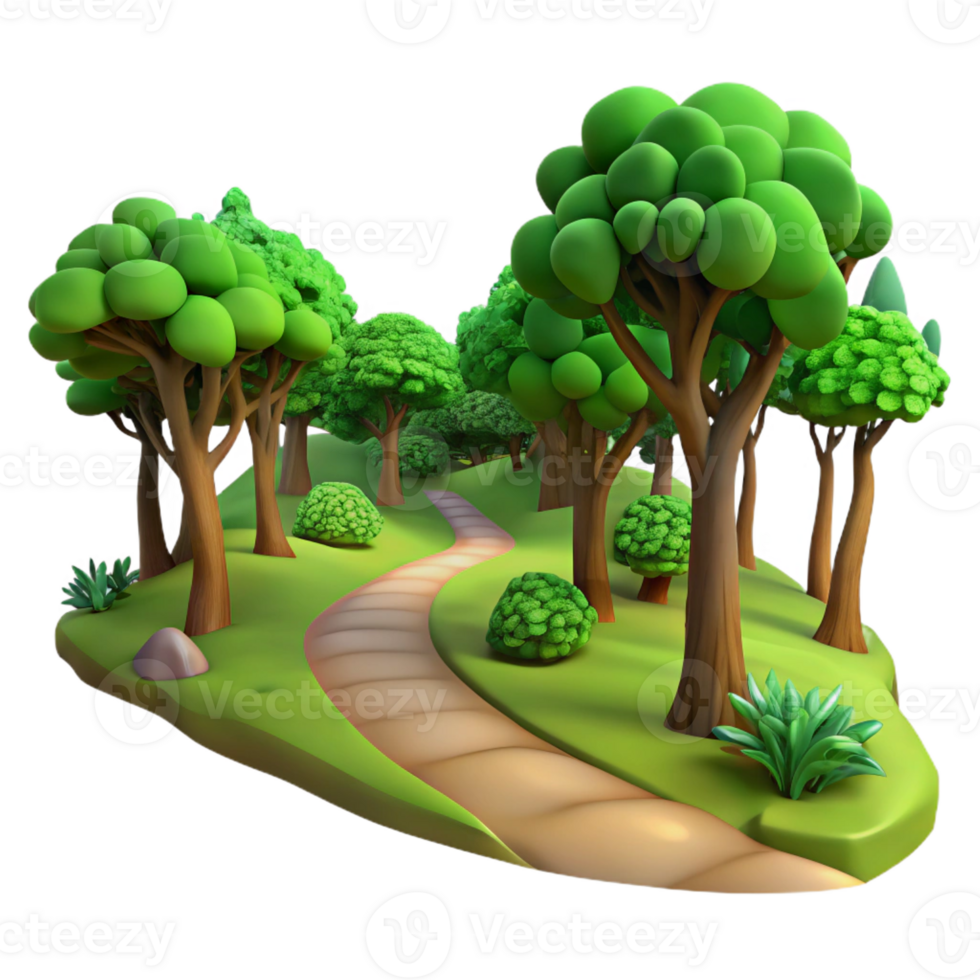 elegant creative Winding Dirt Path Through Lush high quality png