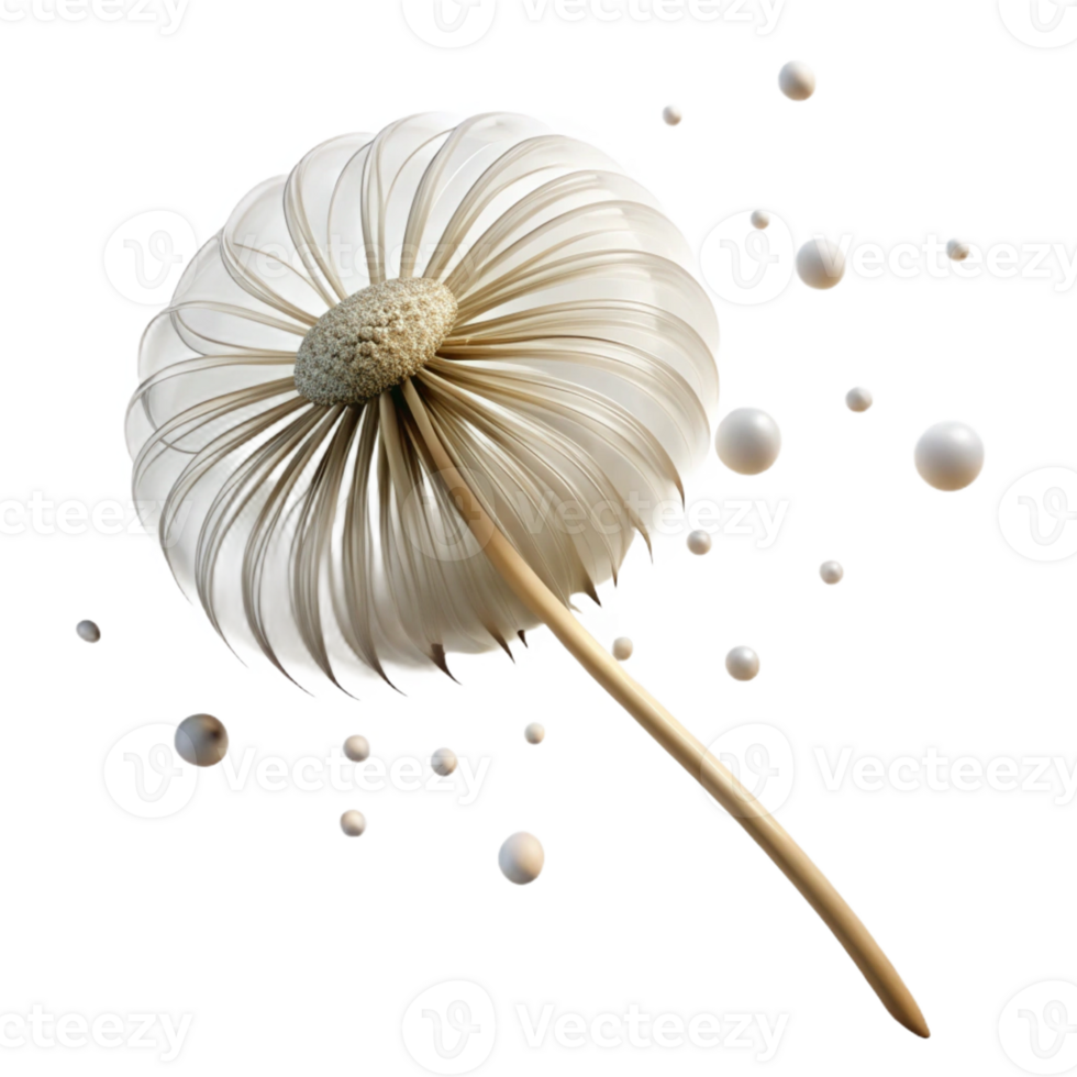 vibrant vintage elegant rustic Single Dandelion Seedhead Delicate premium professional png