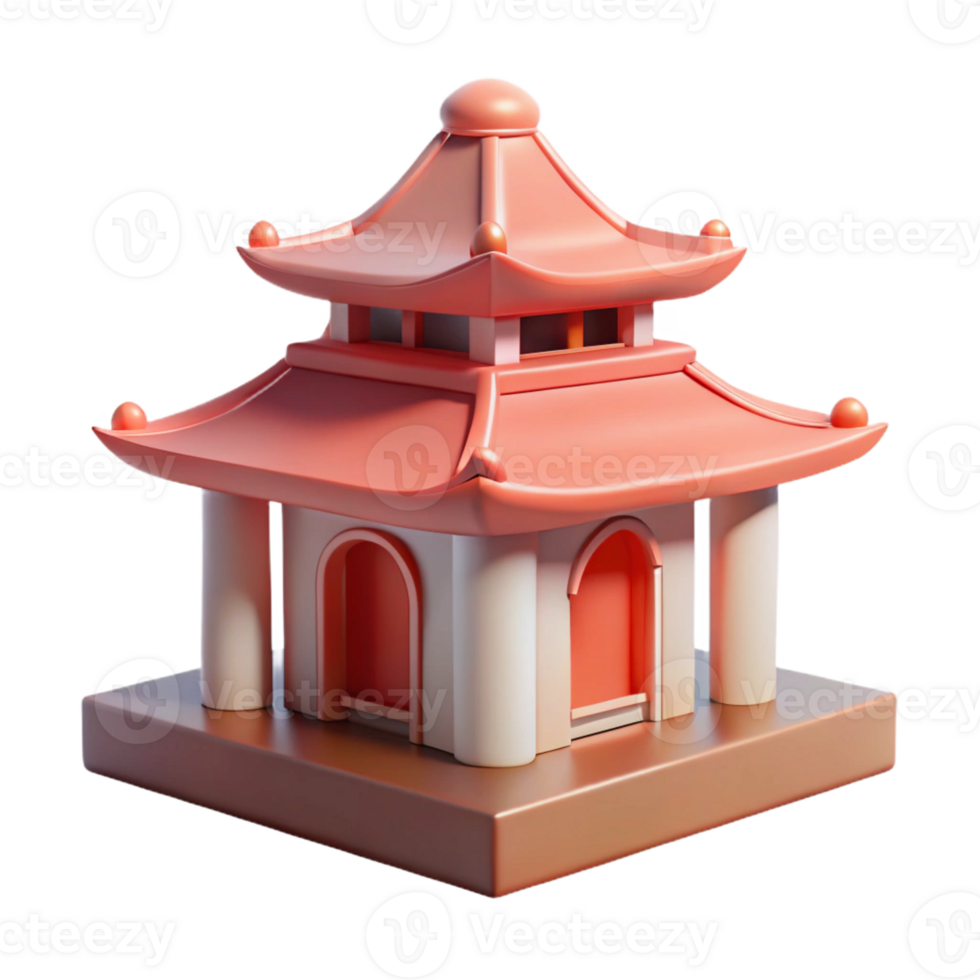 wonderful abstract Buddhist temple, serene and minimalist design, soft natural light, peaceful and contemplative authentic png