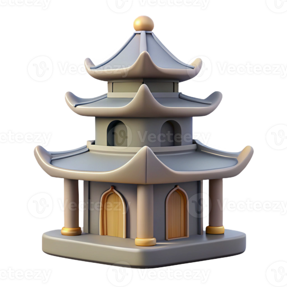 serene artistic Buddhist temple, serene and minimalist design, soft natural light, peaceful and contemplative high quality png