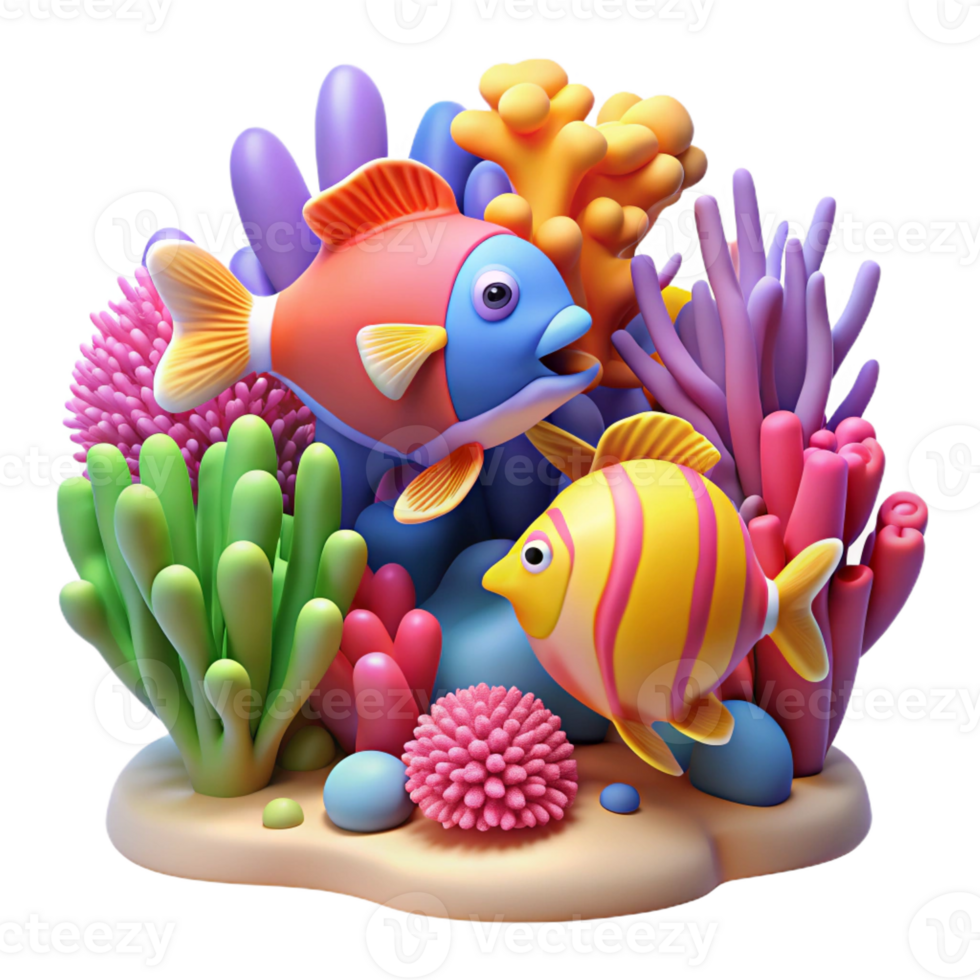 beautiful traditional A coral reef teeming with colorful fish, underwater photography, vibrant colors original png