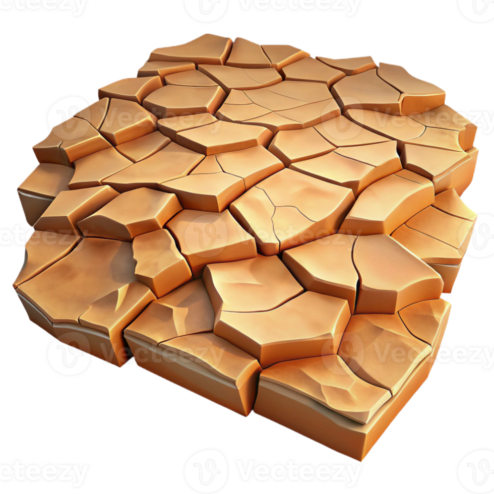 impressive rustic A cracked desert floor with intricate patterns, aerial photography, warm color palette genuine png