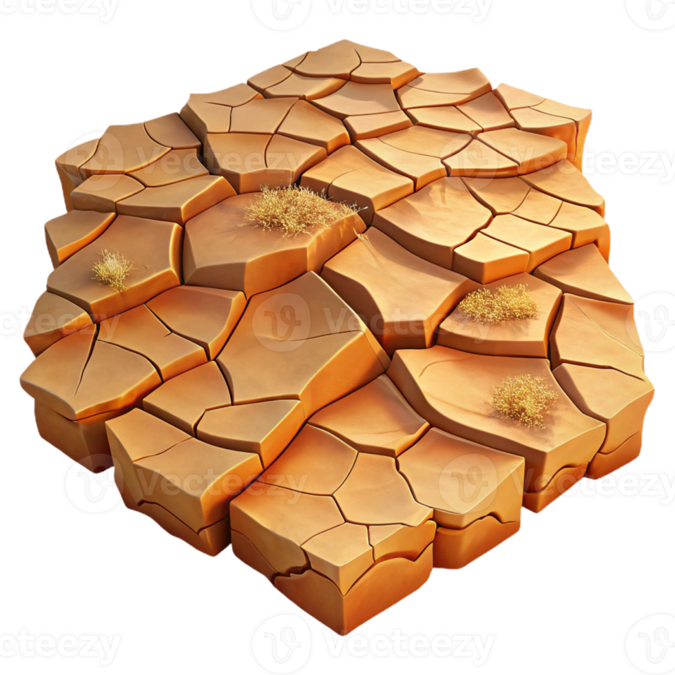 stunning rustic A cracked desert floor with intricate patterns, aerial photography, warm color palette 4K png