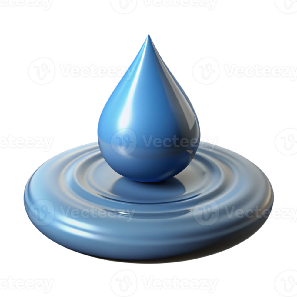 magnificent rustic A single, perfect raindrop falling onto a still pond, ripple effect, macro photography high resolution png