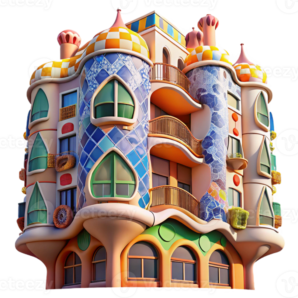 wonderful abstract dramatic rustic An Intricate Gaudi Inspired Apartment detailed authentic png
