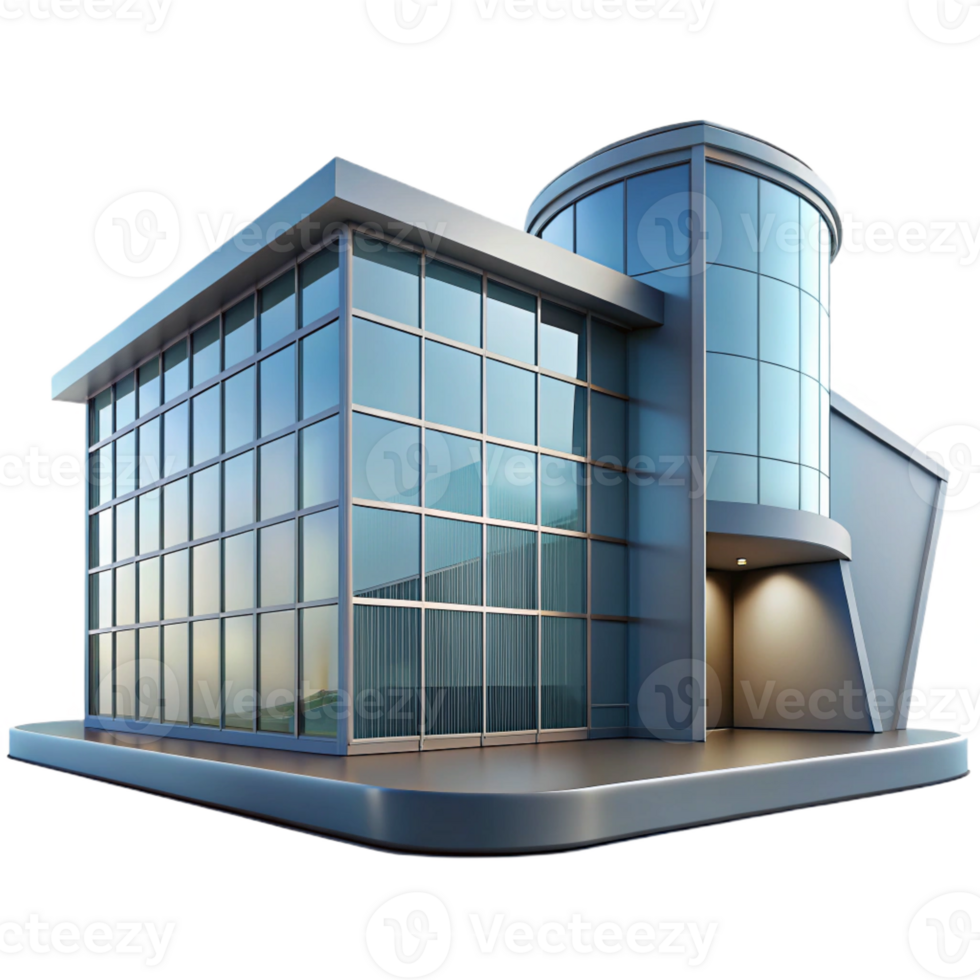 magnificent creative A Sleek Modern Museum with Large Glass genuine png