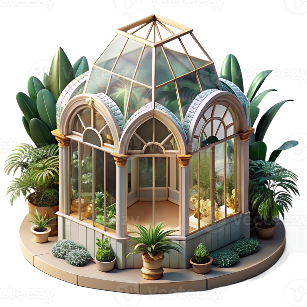 magnificent abstract stunning classic An Art Nouveau Greenhouse Filled with high quality high resolution png