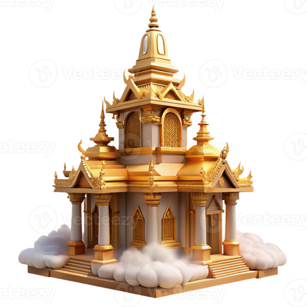 extraordinary classic A Traditional Thai Temple with Intricate professional png